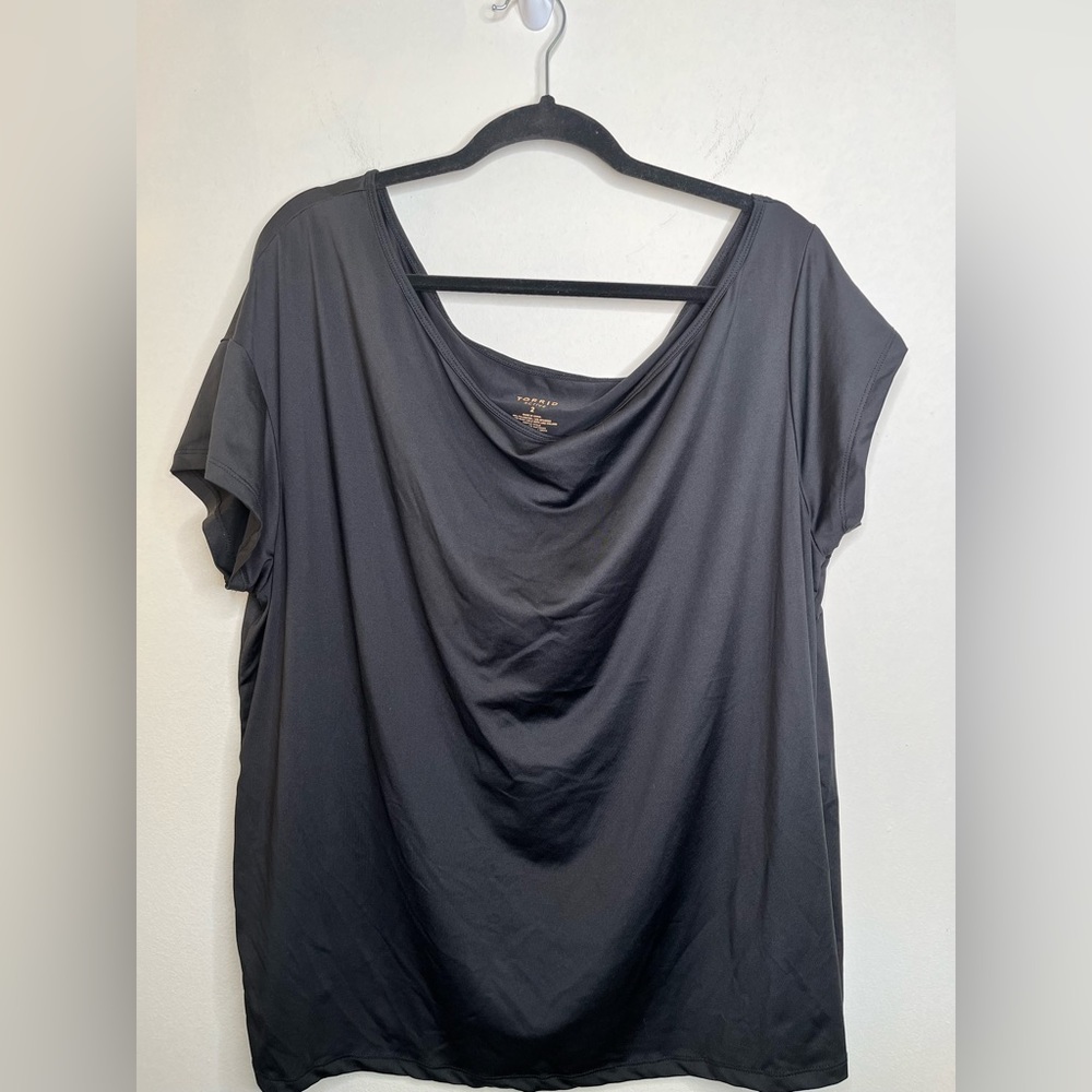 Torrid Performance Jersey Off Shoulder Short Sleeve Active Tee